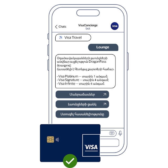 Visa Concierge screen